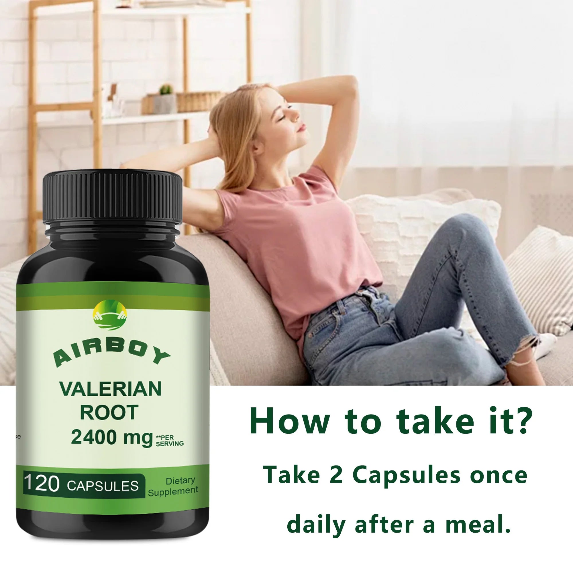 Valerian Root - Relieve Stress and Anxiety, Promotes Relaxation, Improve Sleep Quality, Sleep Aid - 120 Capsules