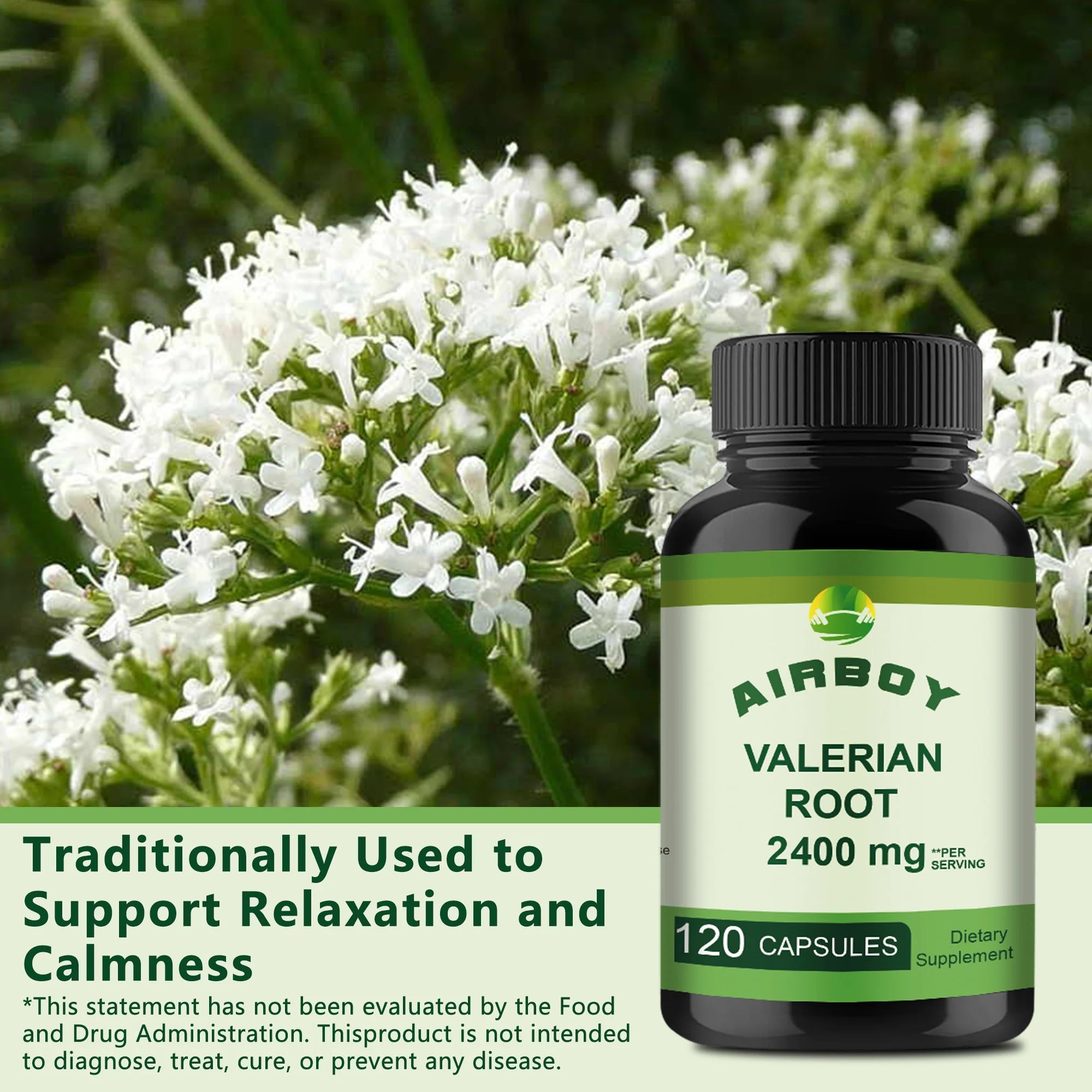 Valerian Root - Relieve Stress and Anxiety, Promotes Relaxation, Improve Sleep Quality, Sleep Aid - 120 Capsules