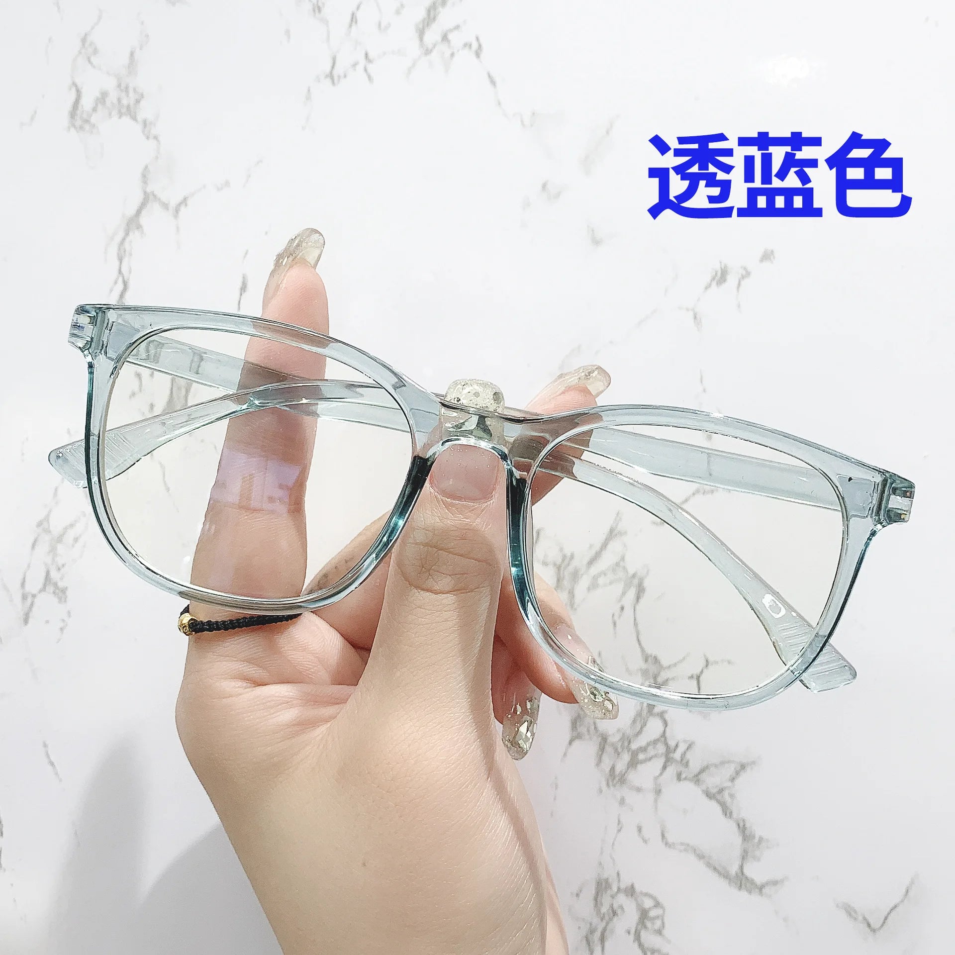 Transparent Computer Glasses – Anti-Blue Light Eyewear for Women and Men, Square and Round Frame Options