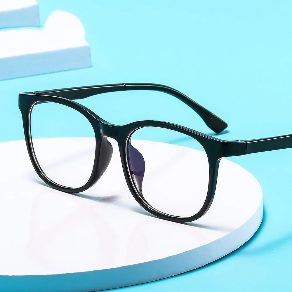 Transparent Computer Glasses – Anti-Blue Light Eyewear for Women and Men, Square and Round Frame Options