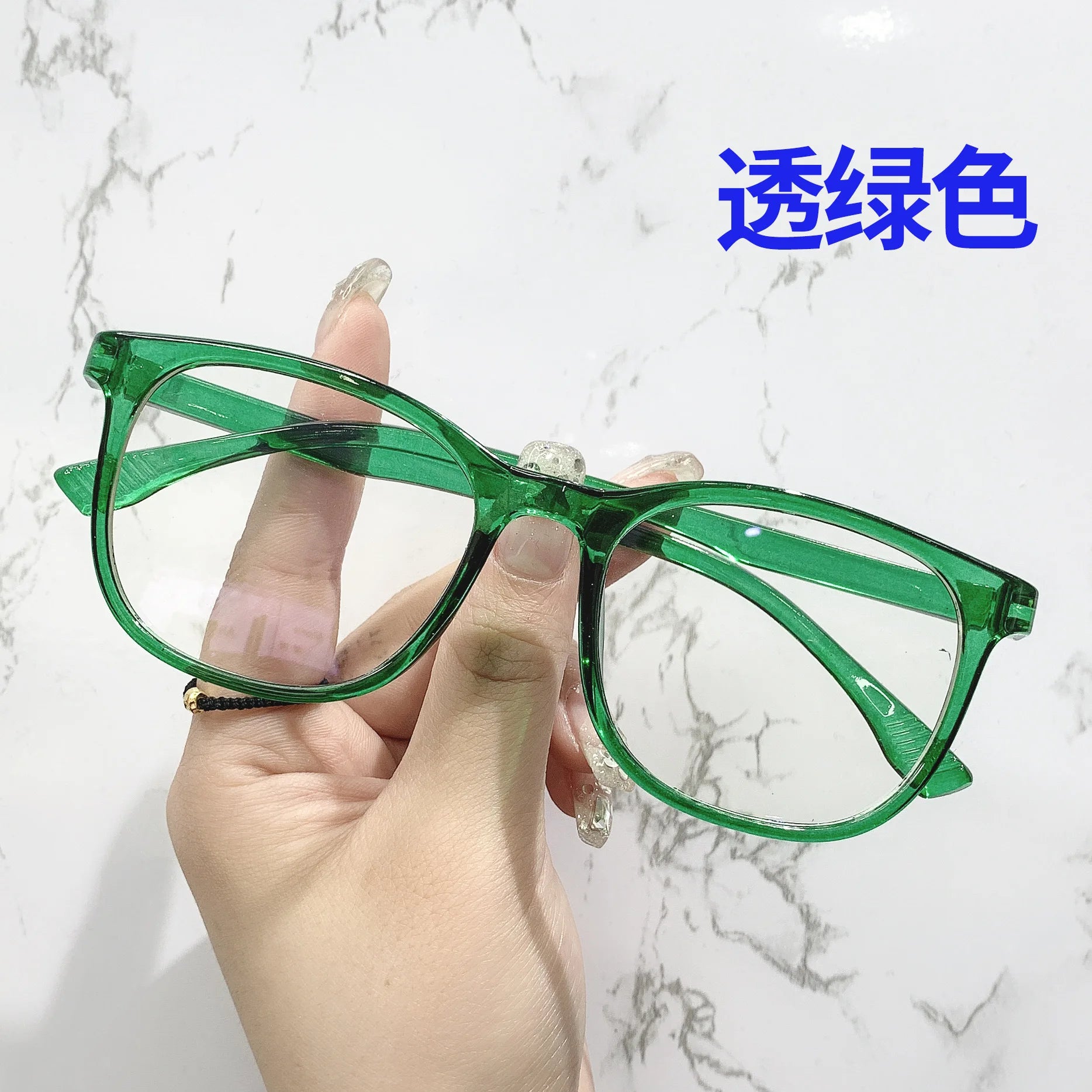 Transparent Computer Glasses – Anti-Blue Light Eyewear for Women and Men, Square and Round Frame Options