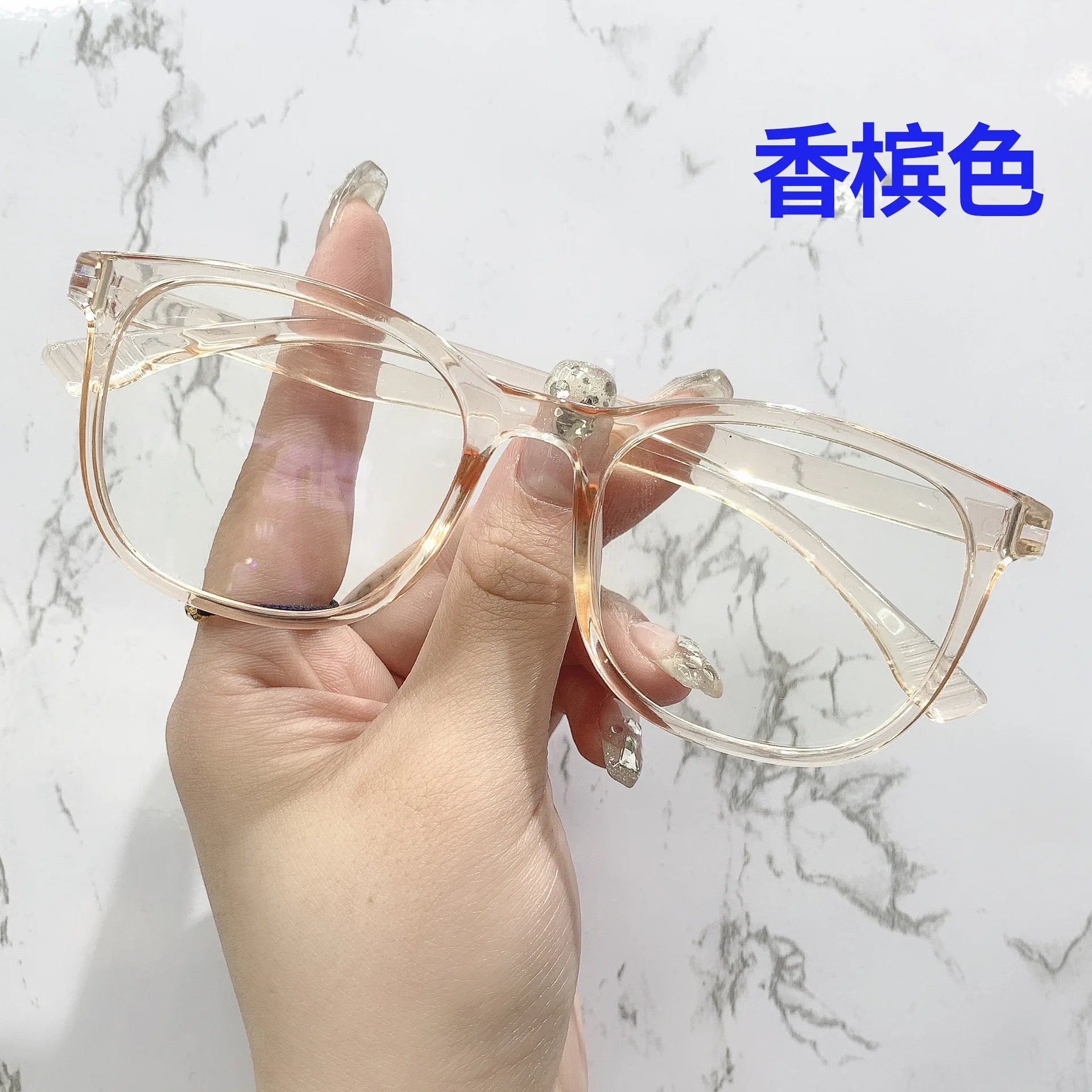 Transparent Computer Glasses – Anti-Blue Light Eyewear for Women and Men, Square and Round Frame Options