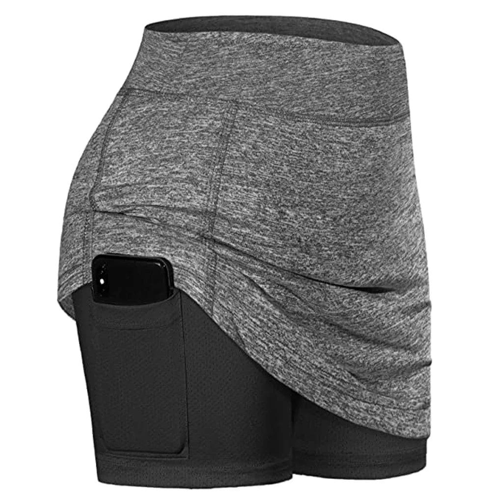 Women Sports Tennis Skirts Golf Skirt Fitness Shorts High Waist Athletic Running Skirt Quick Dry Sport Skort Pocket Tennis Dress