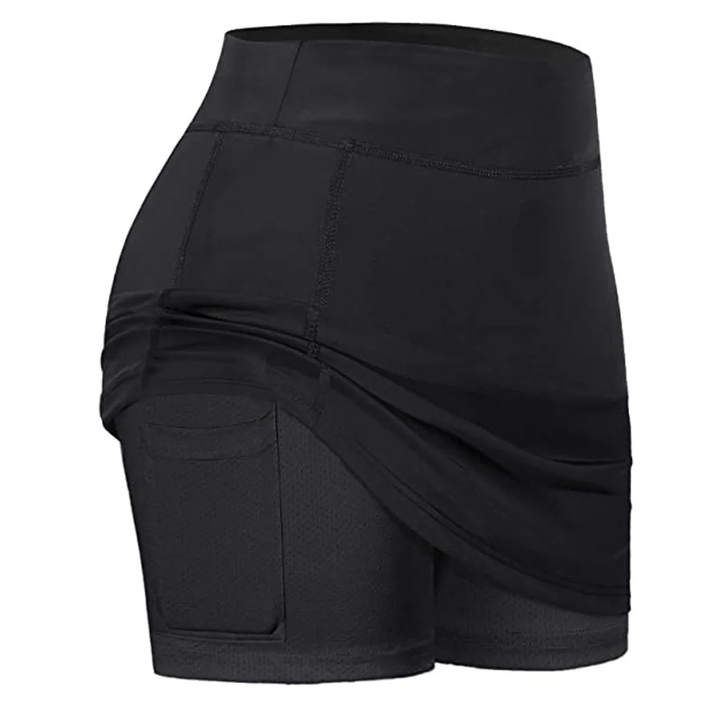 Women Sports Tennis Skirts Golf Skirt Fitness Shorts High Waist Athletic Running Skirt Quick Dry Sport Skort Pocket Tennis Dress