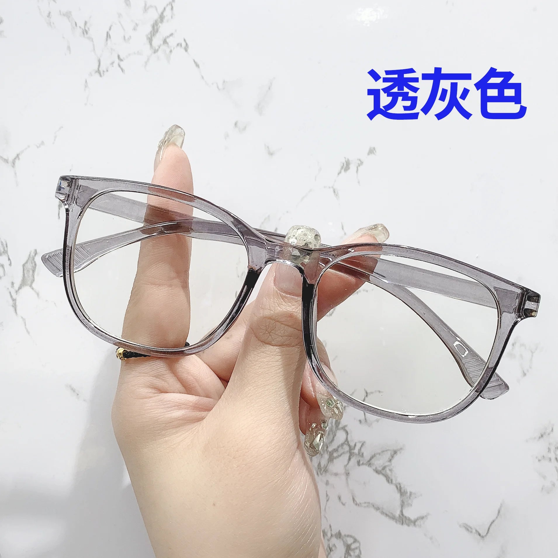 Transparent Computer Glasses – Anti-Blue Light Eyewear for Women and Men, Square and Round Frame Options