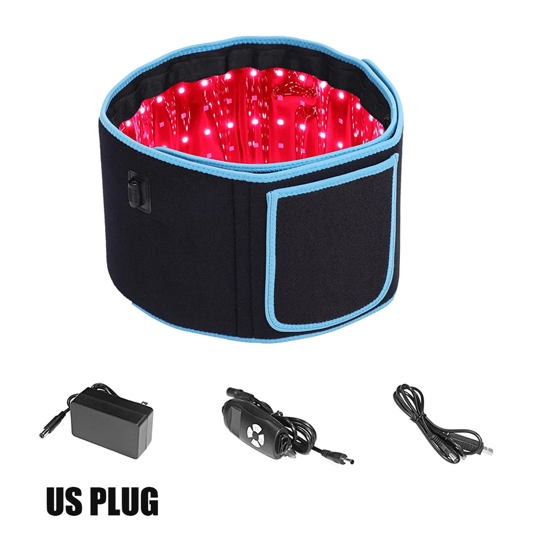 Red & Infrared Light Therapy Belt – 850nm & 660nm LED Slimming Waist Wrap & Heat Pad for Fat Burning & Full Body Care