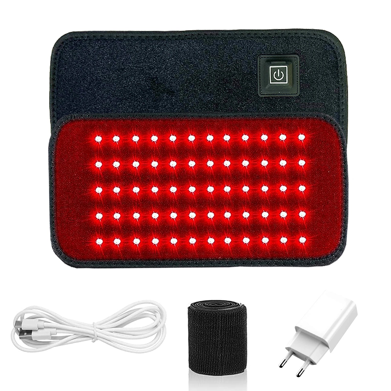 60 LEDs Red & Infrared Light Therapy Belt – 850nm & 660nm Fat Burning Slimming Machine, Back & Full-Body Heat Pad for Waist & Body Contouring
