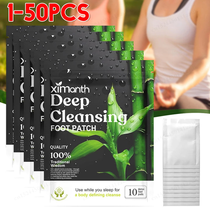 Natural Herbal Detox Foot Patches – 10-100PCS with Wormwood & Artemisia for Body Cleansing & Stress Relief