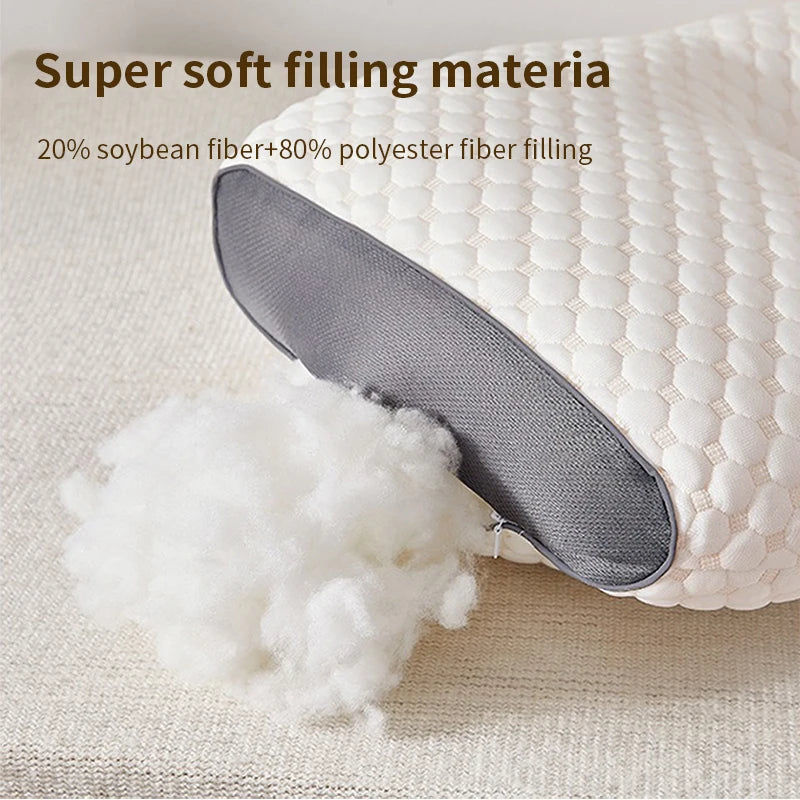 Orthopedic Neck Pillow – Soybean Fiber Support for Better Sleep and Neck Protection