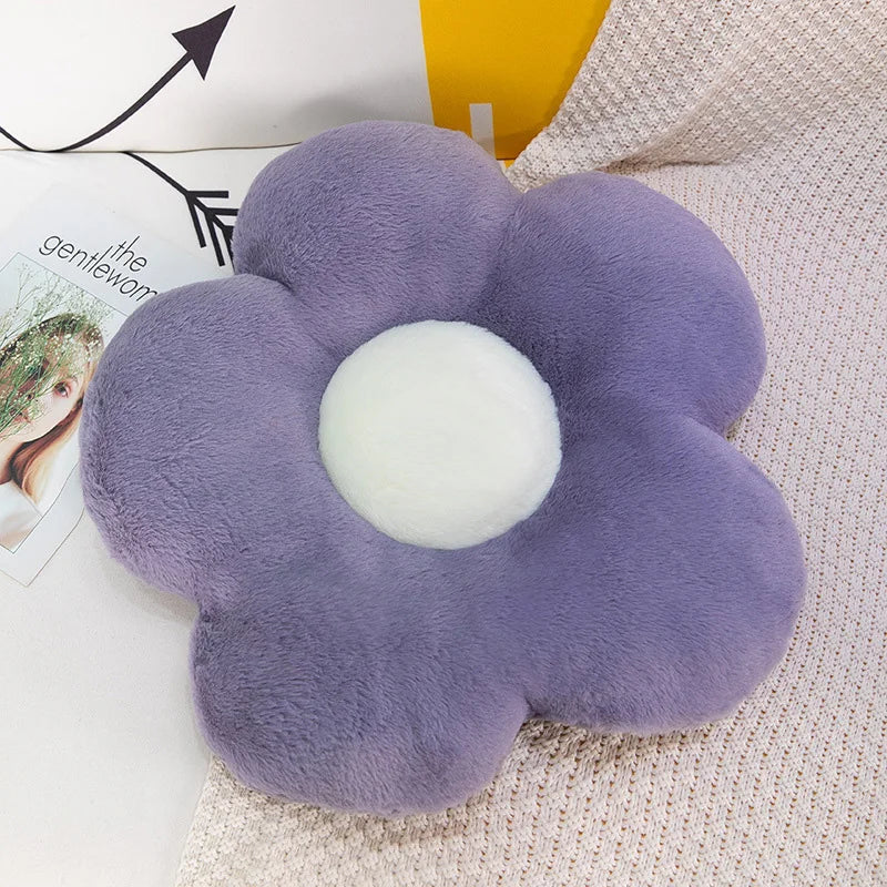 Flower-Shaped Soft Cushion – Circular Cloth Pillow for Office, Classroom, Chair, Couch, and Bedroom Floor (Thick Winter Comfort)