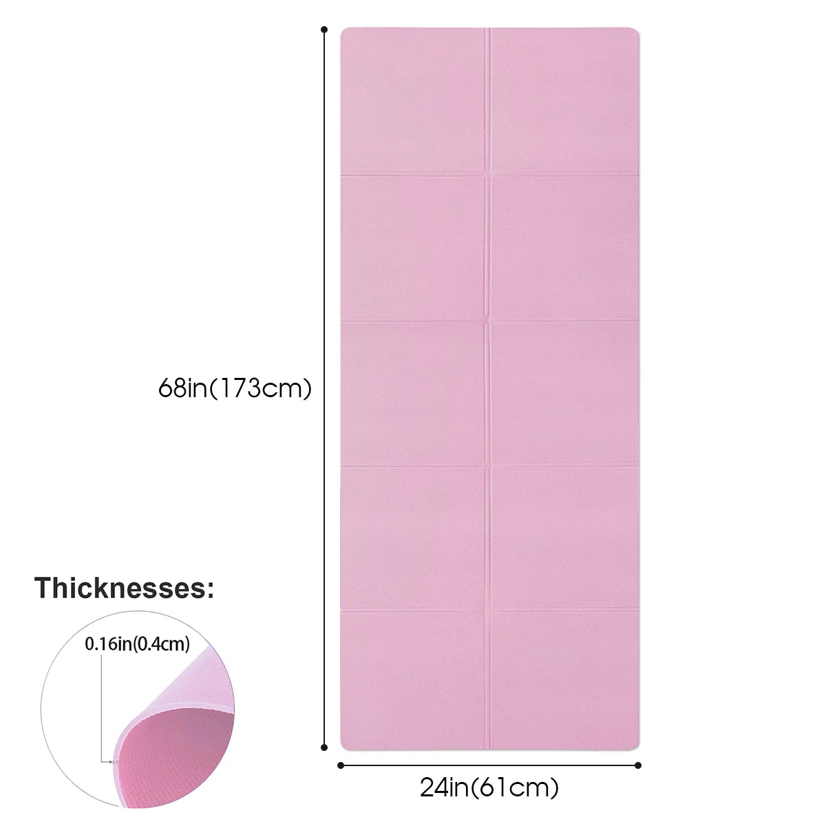 4MM Thick EVA Yoga Mat – Anti-Slip, Lightweight, and Perfect for Fitness, Pilates, and Exercise