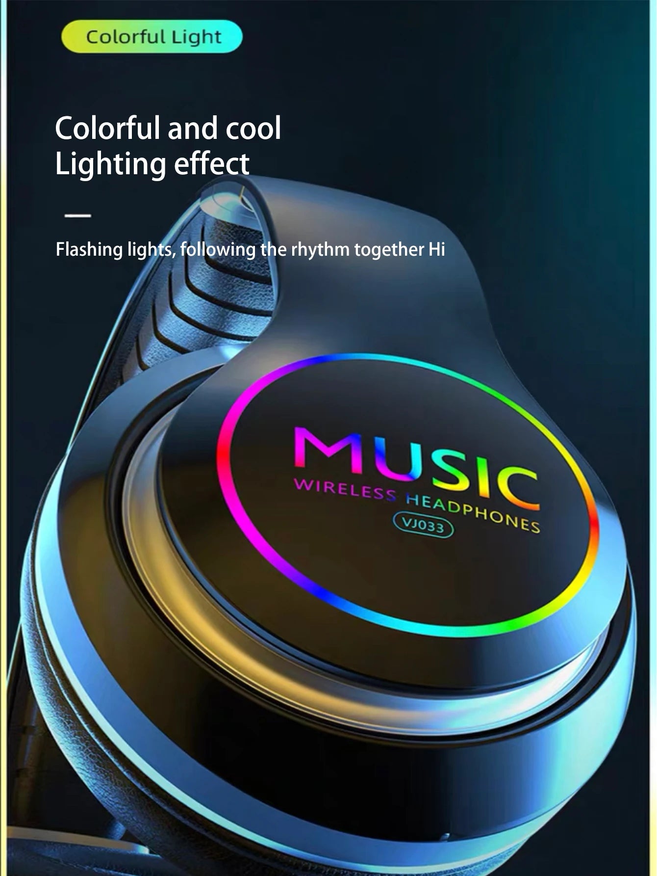 Colorful flowing optical head wearable wireless earphones, long-lasting and lossless sound quality, high-quality sports wireless