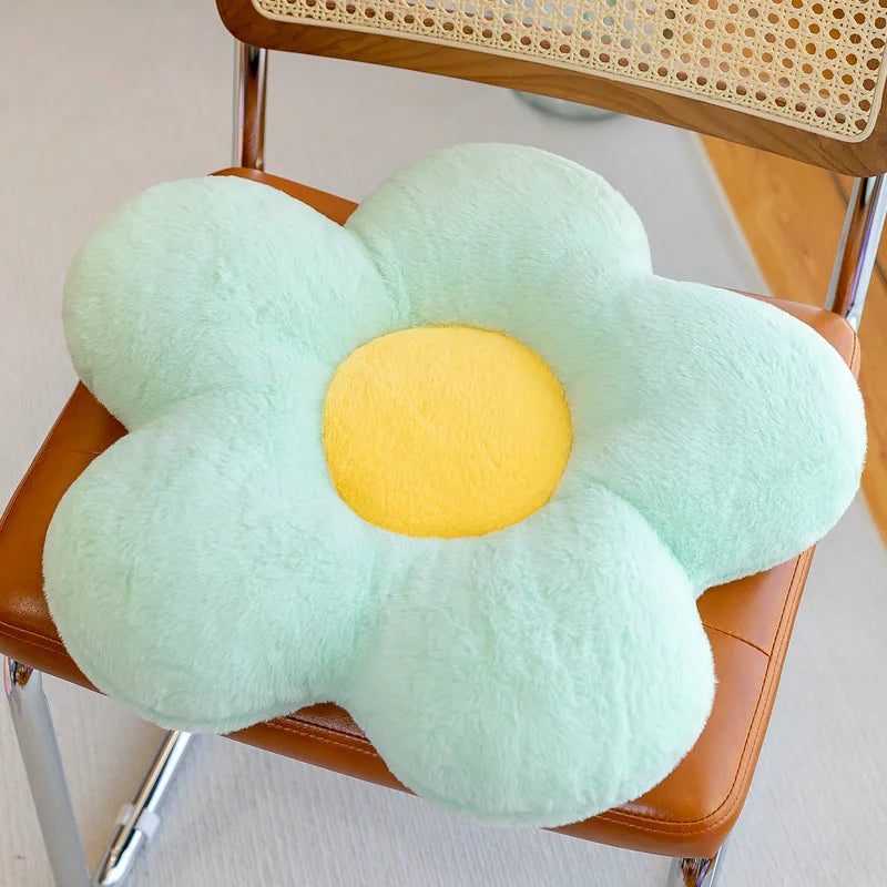 Flower-Shaped Soft Cushion – Circular Cloth Pillow for Office, Classroom, Chair, Couch, and Bedroom Floor (Thick Winter Comfort)