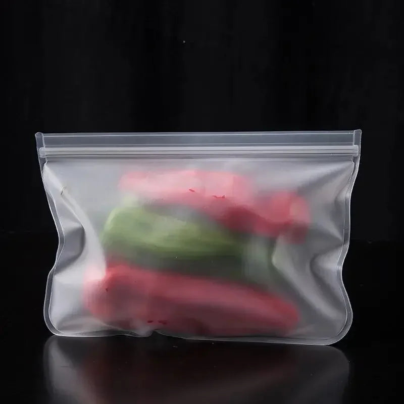 Reusable Silicone Food Storage Bags – Leakproof, Stand-Up & Zip-Seal Freshness