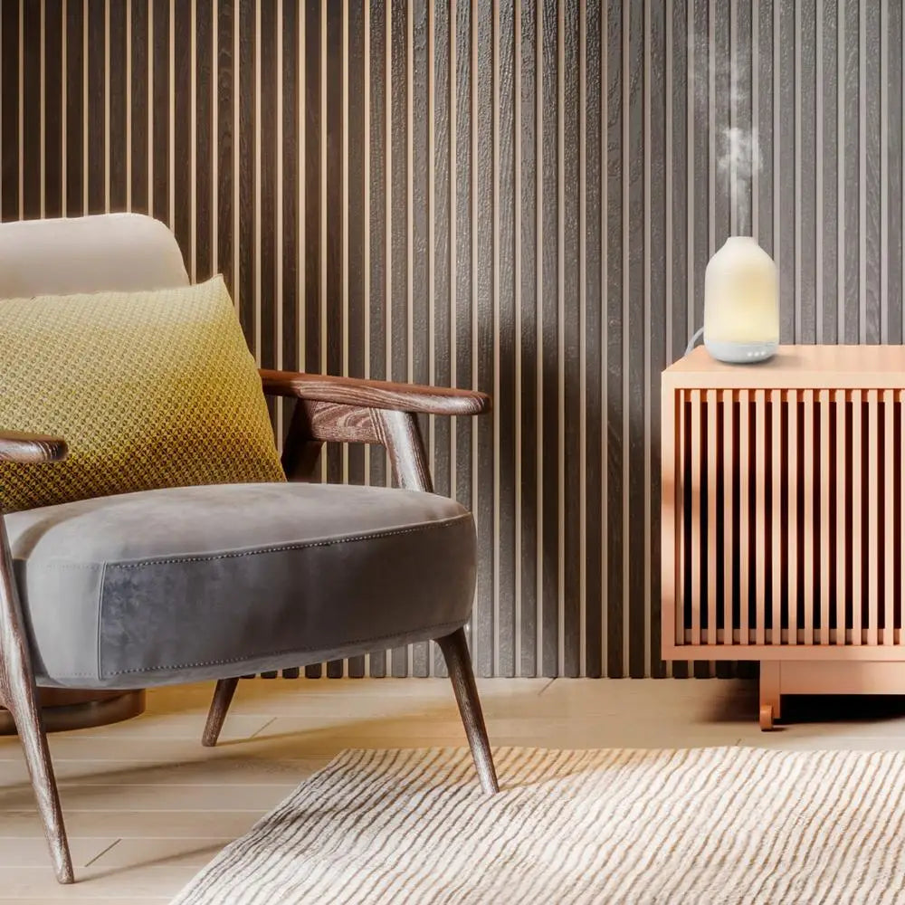 Aromatherapy Essential Oil Diffuser USB Mist Air Freshener Relaxing Lavender Sandalwood Refill Mood Light Control 60 Days