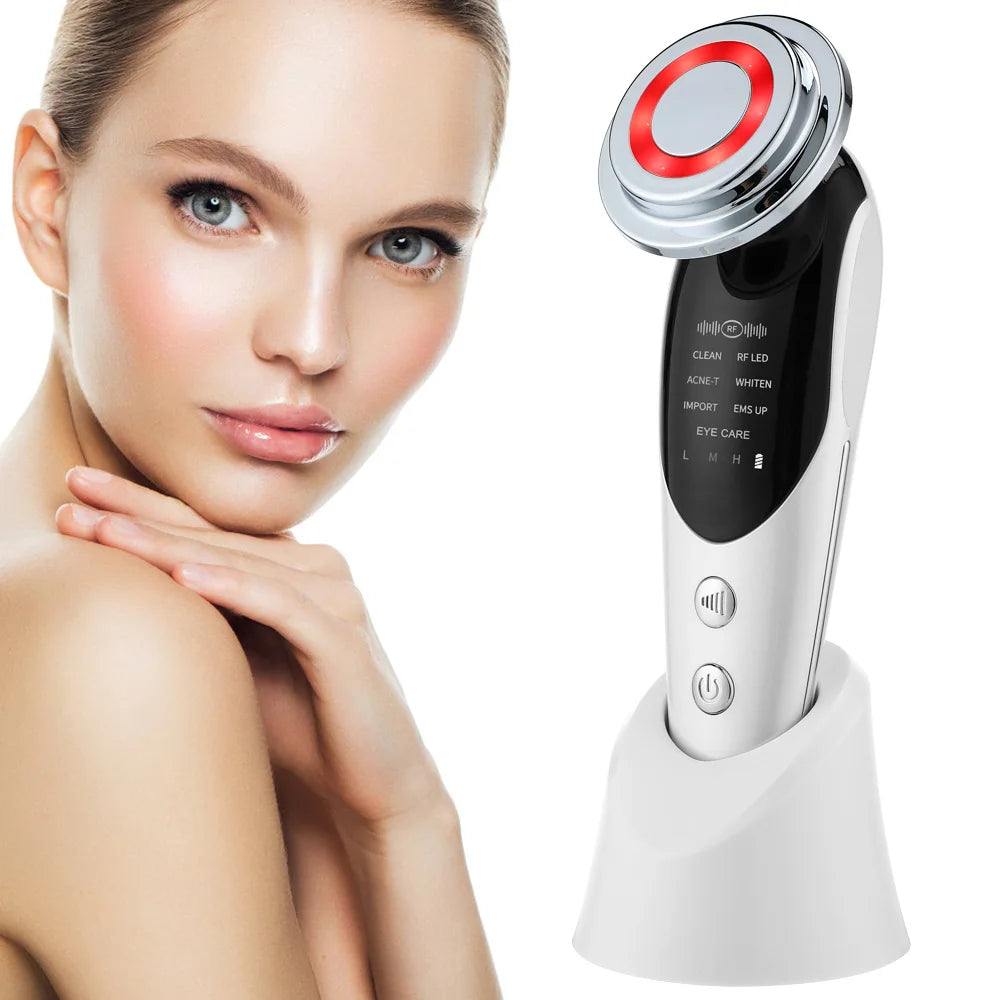 7-in-1 Face Lifting Device – EMS Microcurrent, LED Skin Rejuvenation, and Neck Firming Massager for Radiant, Youthful Skin