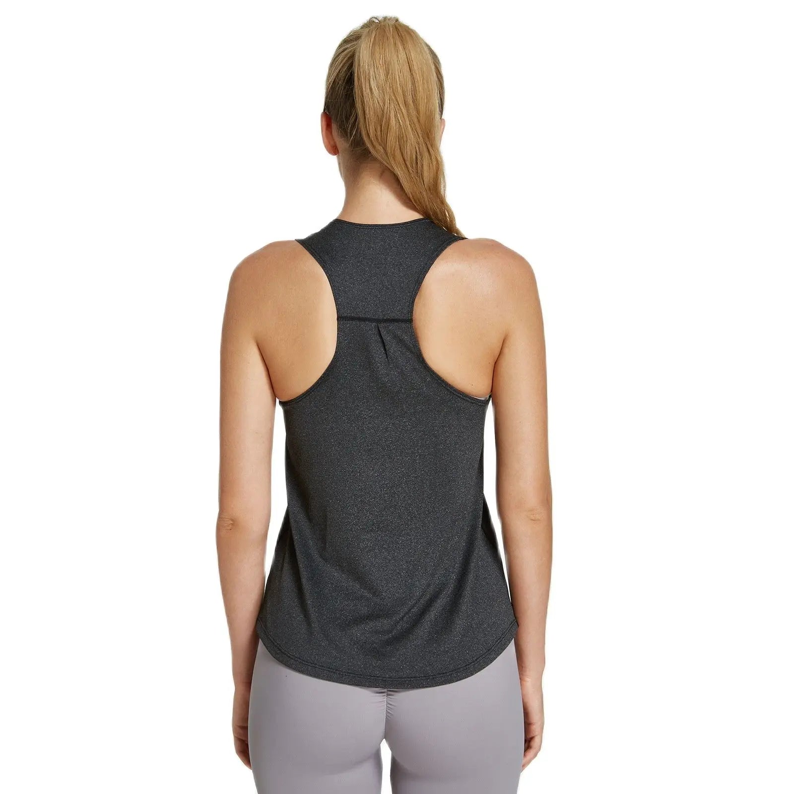 Quick Dry Women Yoga Shirt,Breathable Sleveless Workout Tops,Loose Running Sports Shirt Solid Color Yoga Tops Gym Clothing