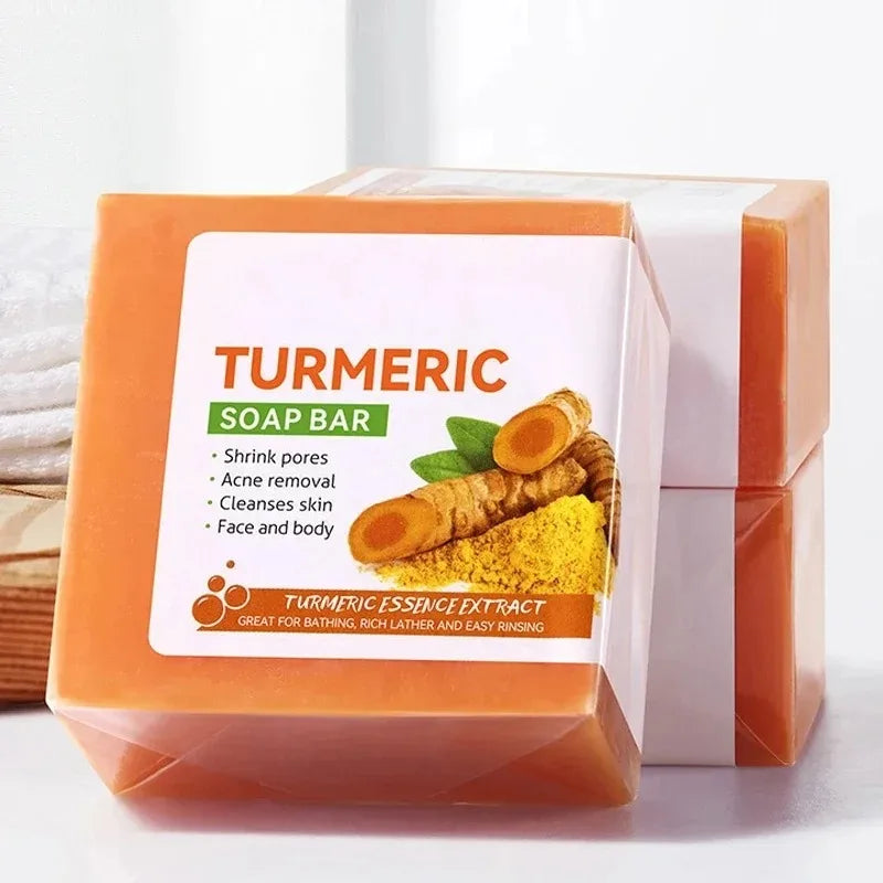 Handmade Turmeric Soap – Natural Body Cleanser for Skin Lightening, Dark Underarm & Leg Brightening, and Tender Skin Care