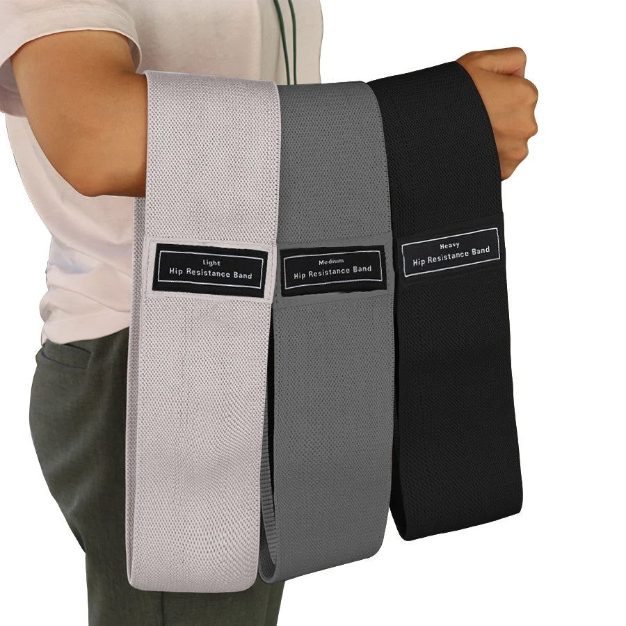 Fabric Resistance Hip & Booty Bands – Elastic Glute, Thigh, and Squat Workout Loops for Home Fitness, Yoga & Gym Training
