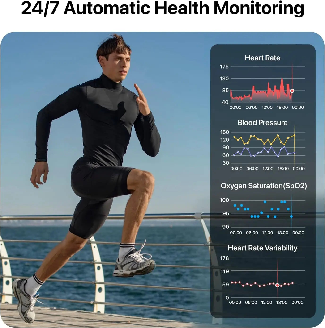 Smart Health Wristband, Wearable Activity & Fitness Tracker, 120+ Sports Modes,All-Day Continuous Monitoring,Heart Rate Tracking