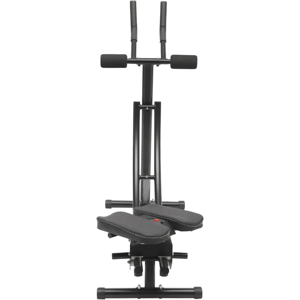 Ab Workout Equipment for Strength Training Waist Trainer Abdominal Cruncher for Home Gym Foldable with LED Monitor