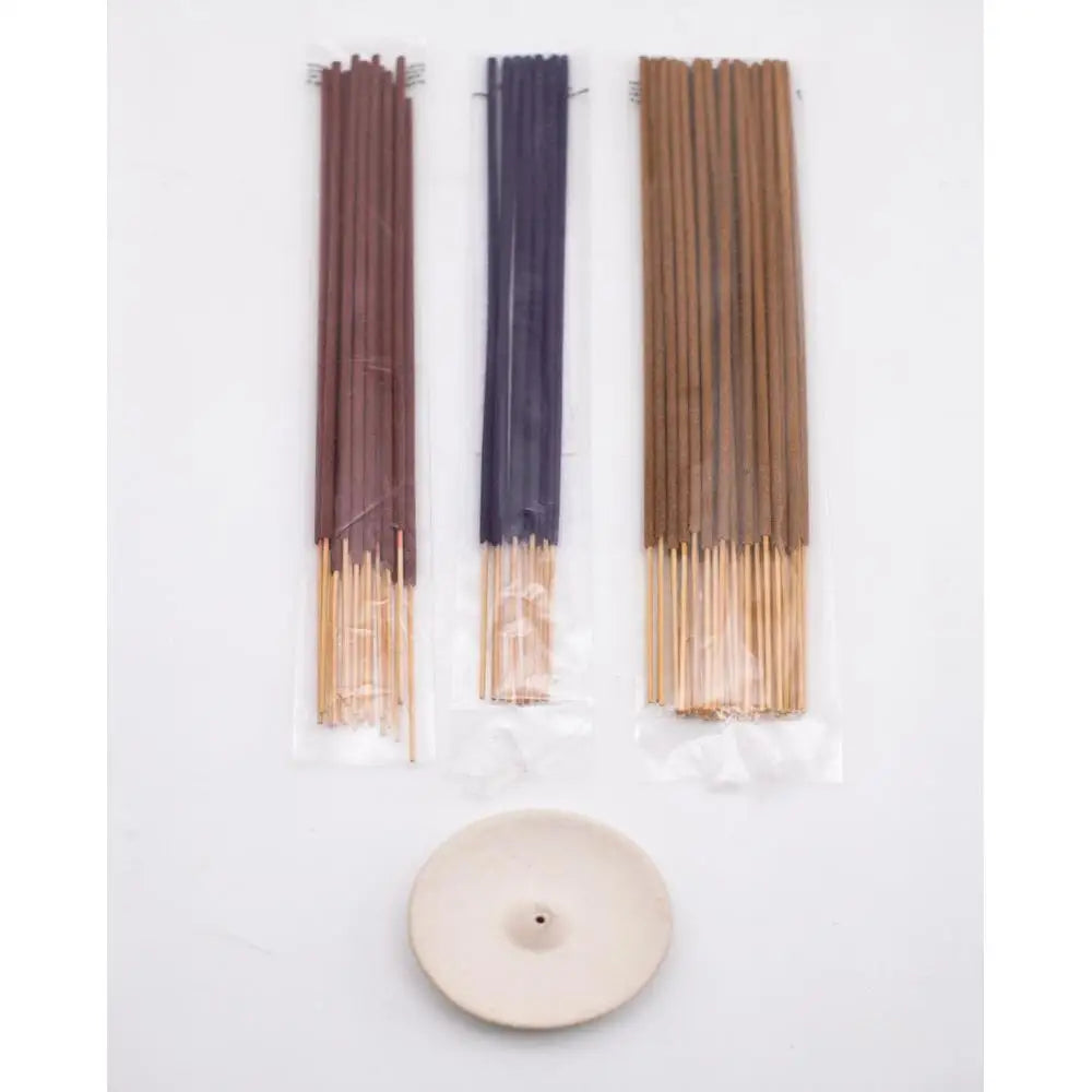 Incense Kit 4 Pack Dragon's Blood Lavender Sandalwood 40 Sticks Holder Aromatherapy Spiritual Relaxation Meditation Scents