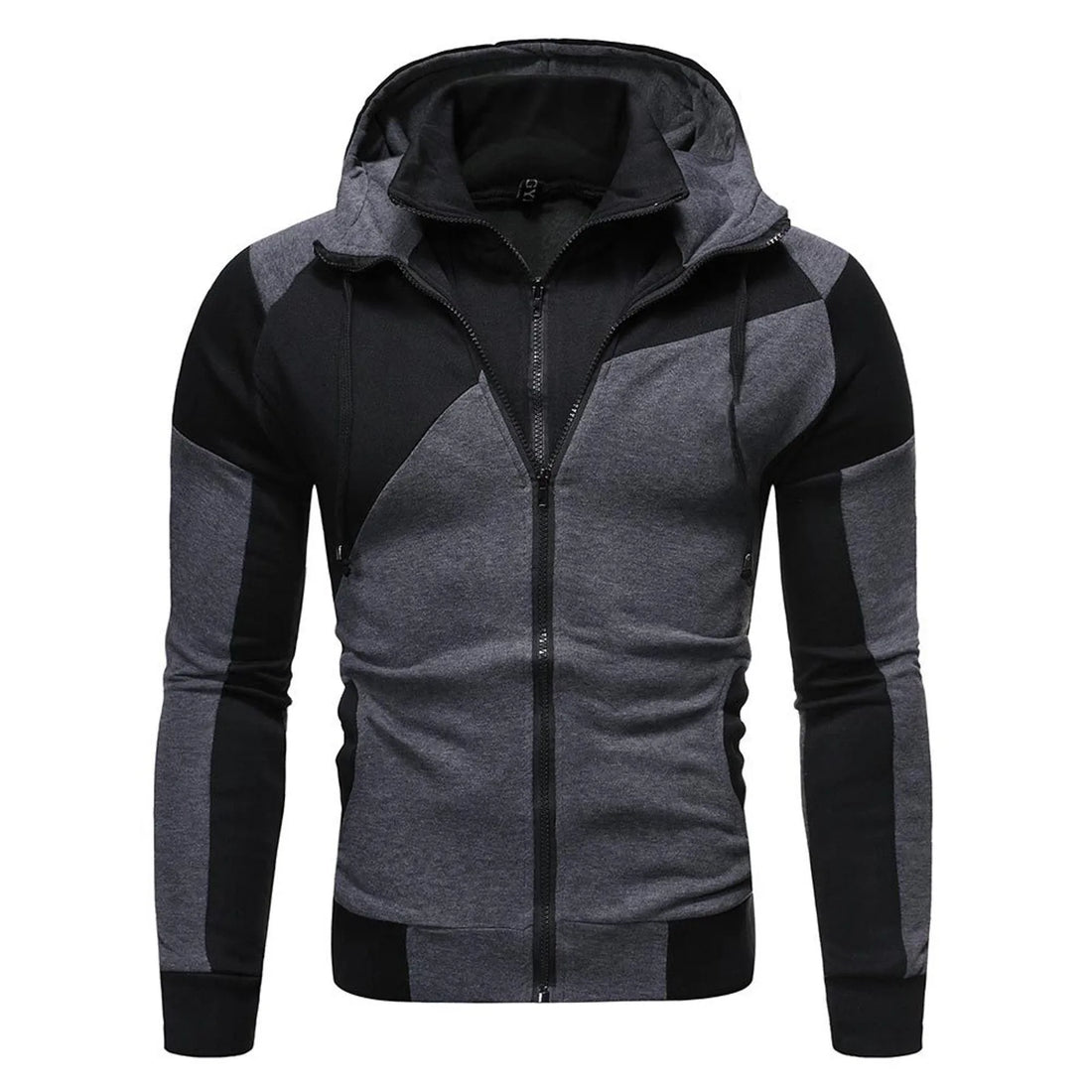 Spring Men's Sweatpants Sets Fashion Handsome Double Zipper Stand Neck Two Piece Suits Casual Sportswear Hoodies and Pants