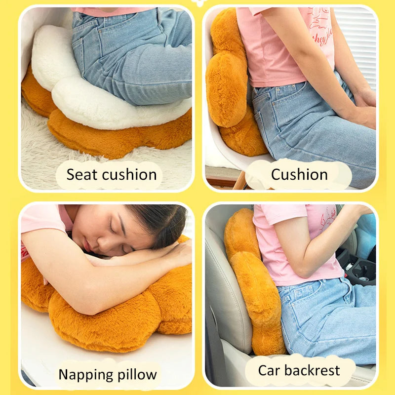 Flower-Shaped Soft Cushion – Circular Cloth Pillow for Office, Classroom, Chair, Couch, and Bedroom Floor (Thick Winter Comfort)
