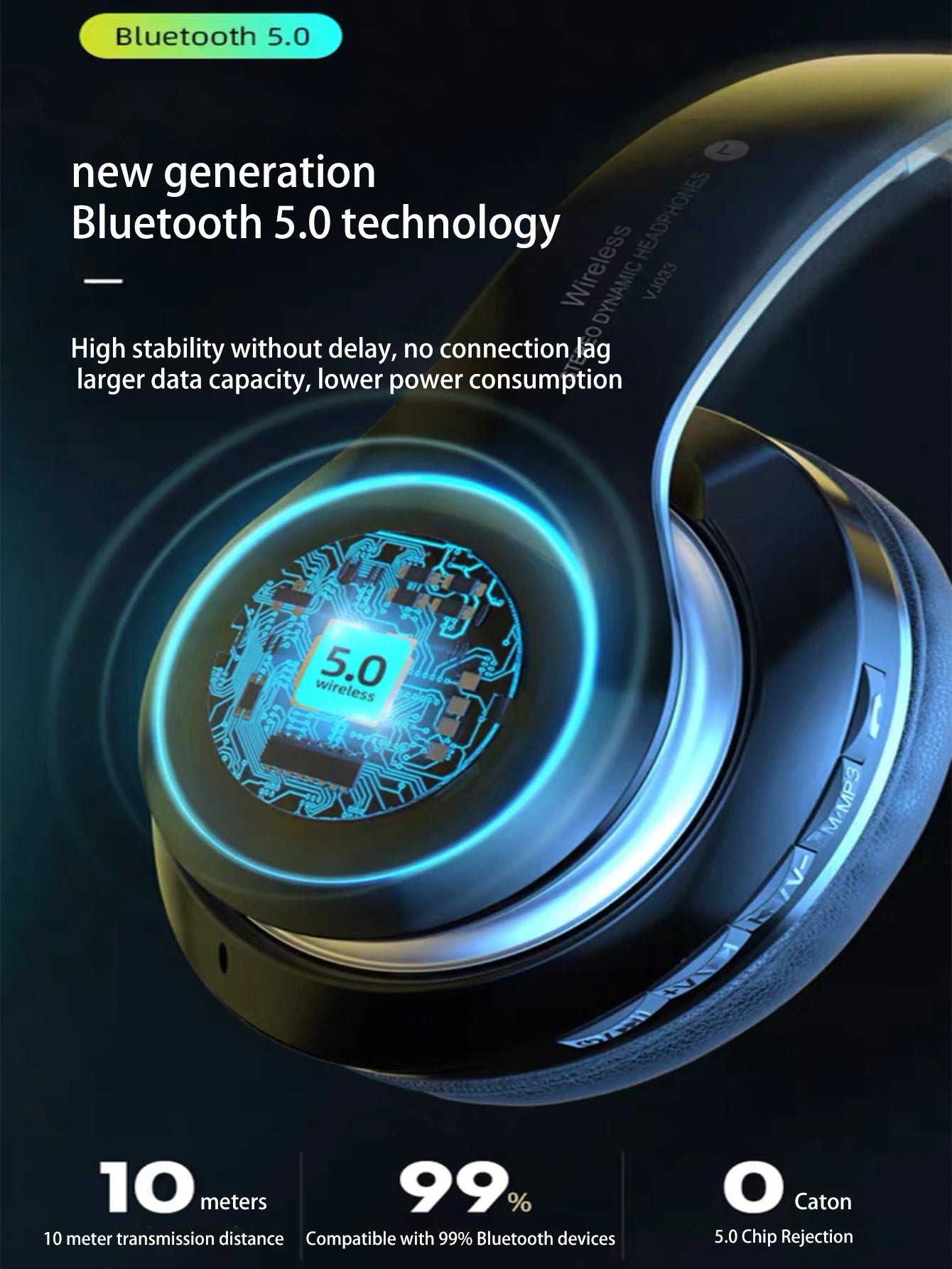 Colorful flowing optical head wearable wireless earphones, long-lasting and lossless sound quality, high-quality sports wireless