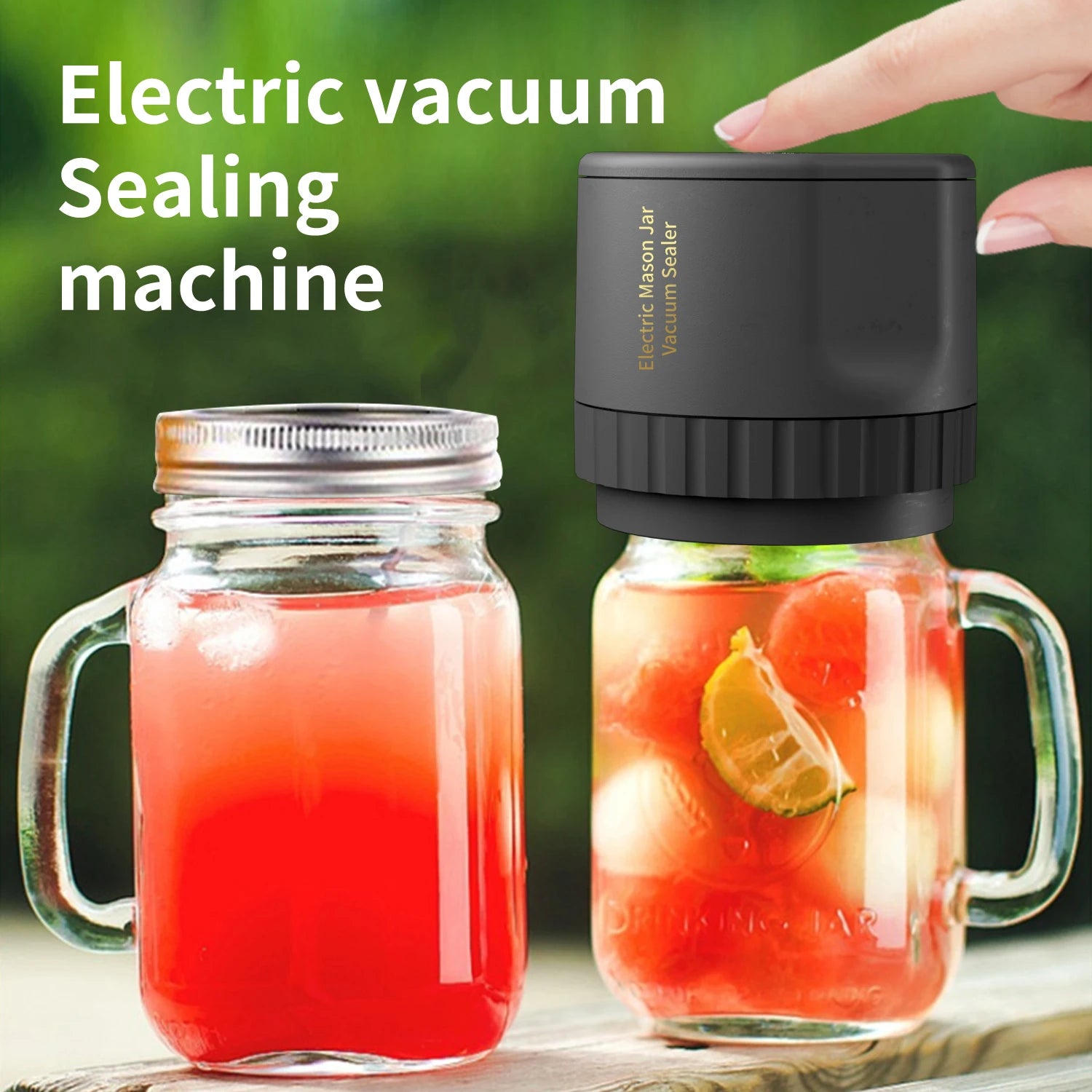 Electric Mason Jar Vacuum Sealer Kit – Cordless, Powerful & Perfect for Food Storage
