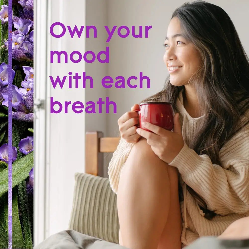 Aromatherapy Essential Oil Diffuser USB Mist Air Freshener Relaxing Lavender Sandalwood Refill Mood Light Control 60 Days