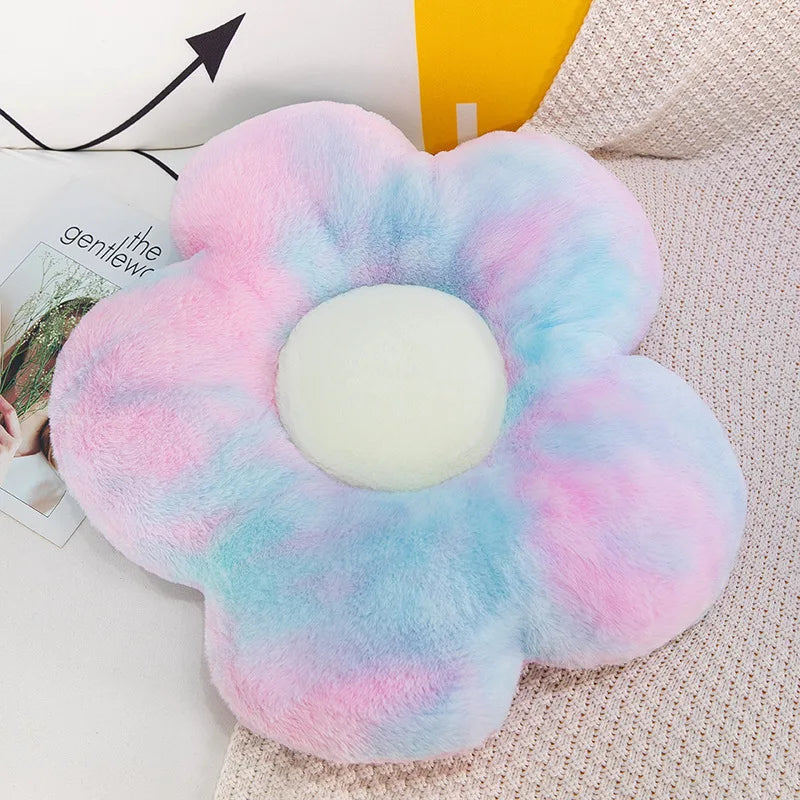 Flower-Shaped Soft Cushion – Circular Cloth Pillow for Office, Classroom, Chair, Couch, and Bedroom Floor (Thick Winter Comfort)