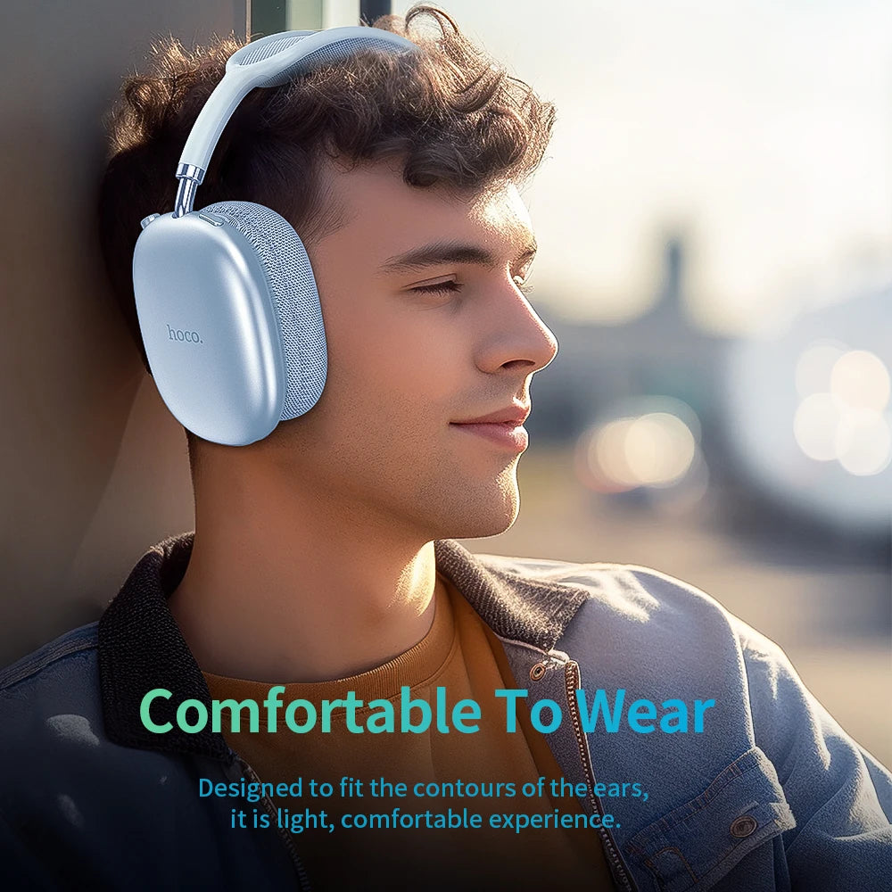 HOCO W35 Air Upgrade Wireless Bluetooth 5.3 Music Headphone Mic HiFi Audio Headset Stereo Sound Sport Earphones 40MM Driver 45H