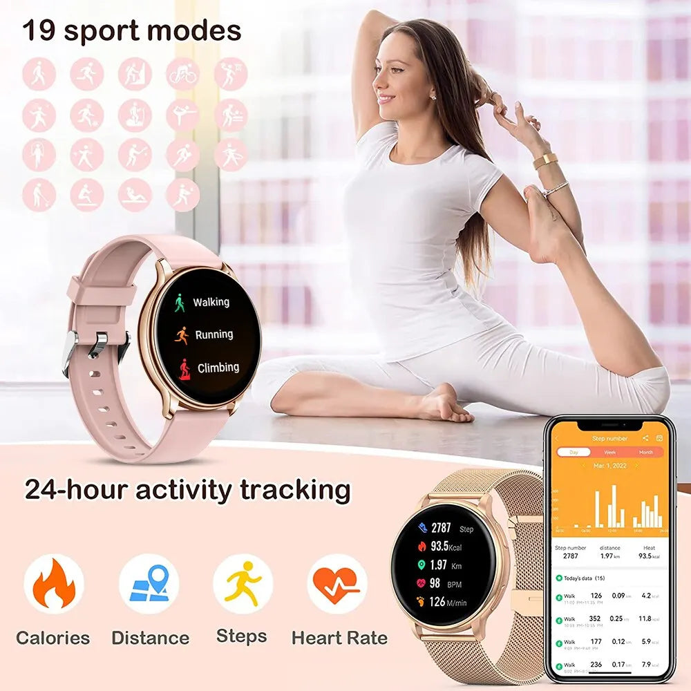 MEVADEN Bluetooth Call Smart Watch – Custom Dial, Fitness Tracker, Heart Rate Monitor for Men & Women (Compatible with Android & iOS)