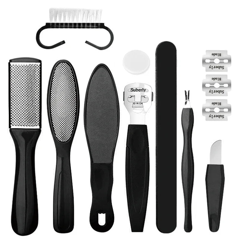 27PCS Foot Care Pedicure & Manicure Kit – Stainless Steel Tools for Exfoliating, Callus Removal & Nail Care