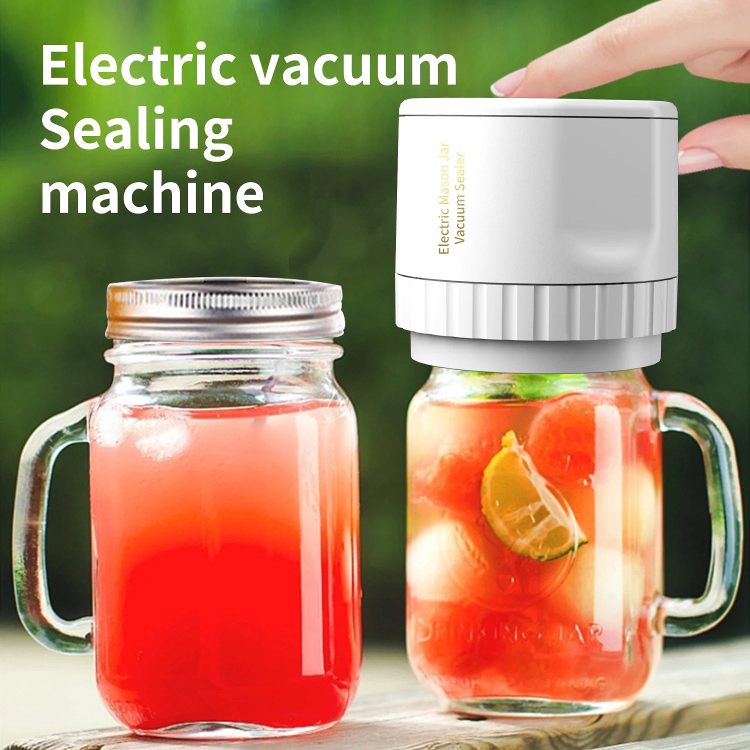 Electric Mason Jar Vacuum Sealer Kit – Cordless, Powerful & Perfect for Food Storage