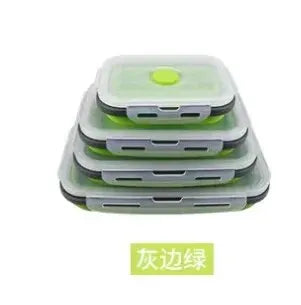 4pcs Collapsible Food Storage Containers – Airtight, Freezer & Microwave Safe for Leftovers and Fresh Fruit