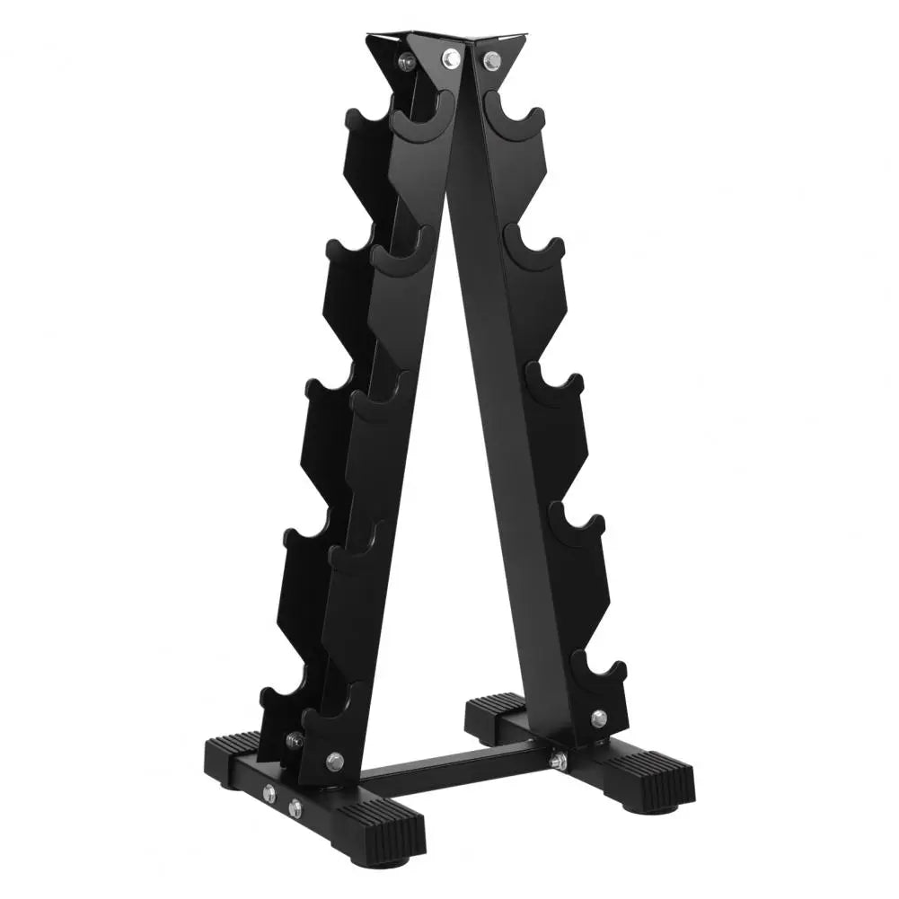 5-Tiers Dumbbell Rack Home Sports Fitness Equipment Storage Holder Weight Support Dumbbell Floor Bracket Gym Space Saver Shelf