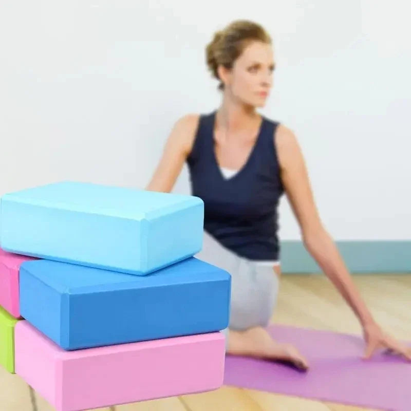 1pc High Density Yoga Foam Blocks Non-slip Solid Color Yoga Balance Fitness Dance Supplies For Yoga Pilates And Meditation