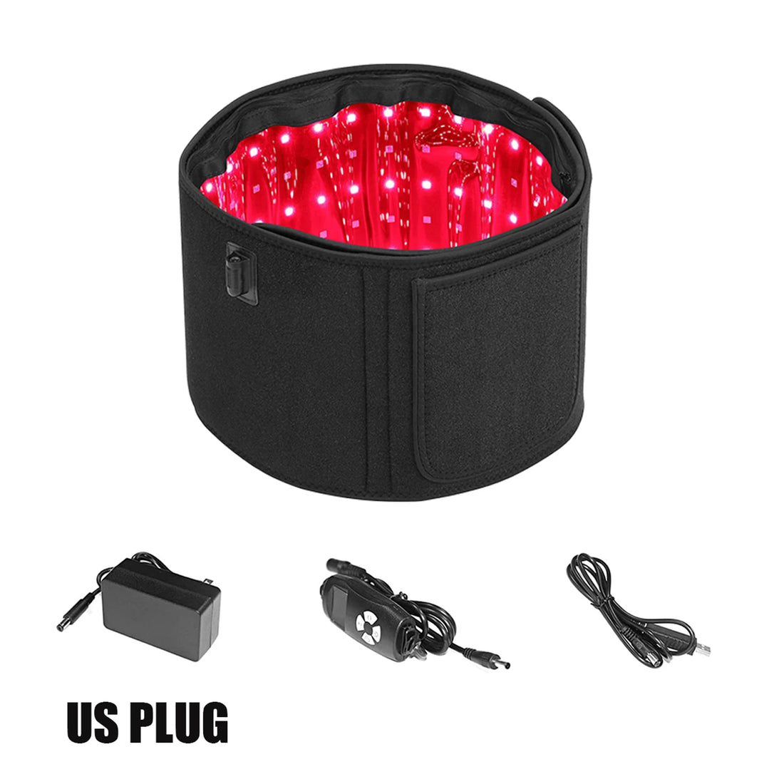 Red & Infrared Light Therapy Belt – 850nm & 660nm LED Slimming Waist Wrap & Heat Pad for Fat Burning & Full Body Care