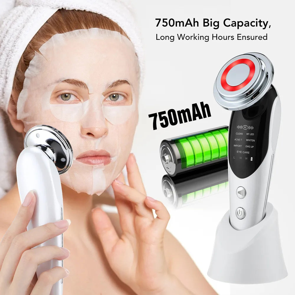 7-in-1 Face Lifting Device – EMS Microcurrent, LED Skin Rejuvenation, and Neck Firming Massager for Radiant, Youthful Skin