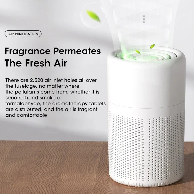 Air Purifier with HEPA Filter & Negative Ion Generator – Efficient Smoke, Odor & Formaldehyde Removal for Home & Car
