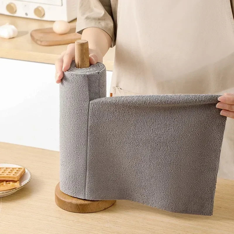 Reusable Cleaning Wipe Roll – Microfiber Kitchen Cloths and Dish Rags (1 Roll, 20 Sheets)