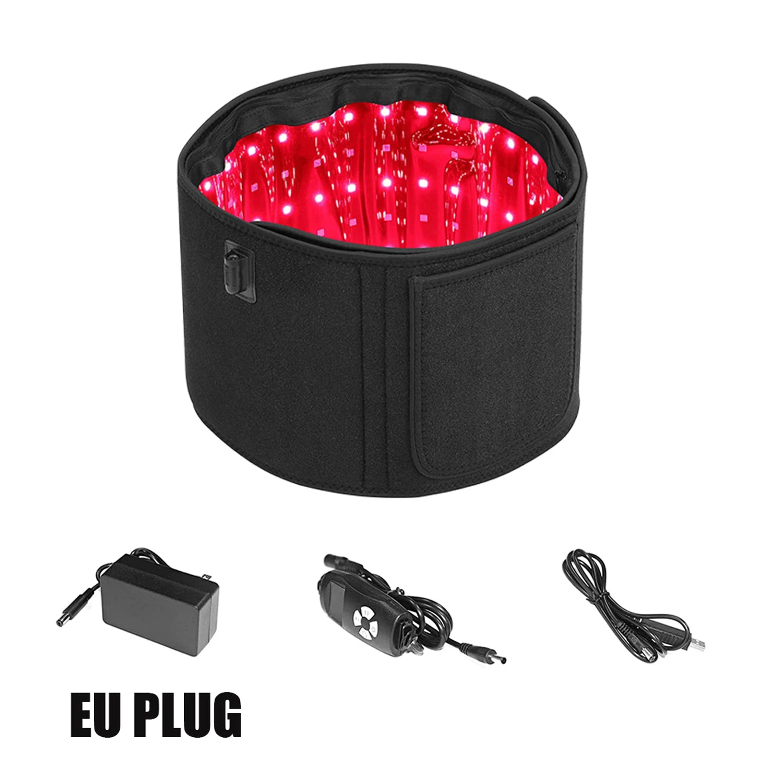 Red & Infrared Light Therapy Belt – 850nm & 660nm LED Slimming Waist Wrap & Heat Pad for Fat Burning & Full Body Care