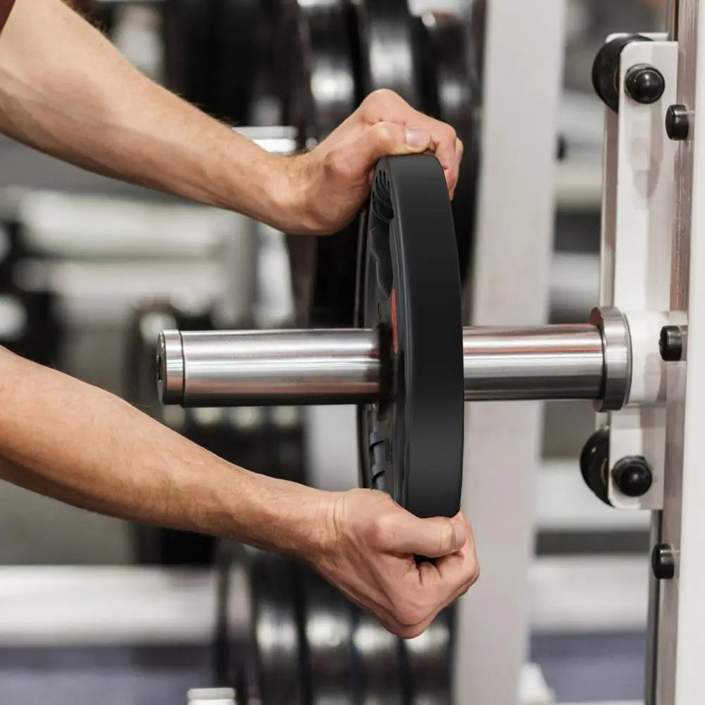 1Pcs 22 Lbs Gym Fitness Rubber-covered Barbell Disc Plates Apply To 2-inch Pole Lift Training Equipment Weight Exercise Fitness