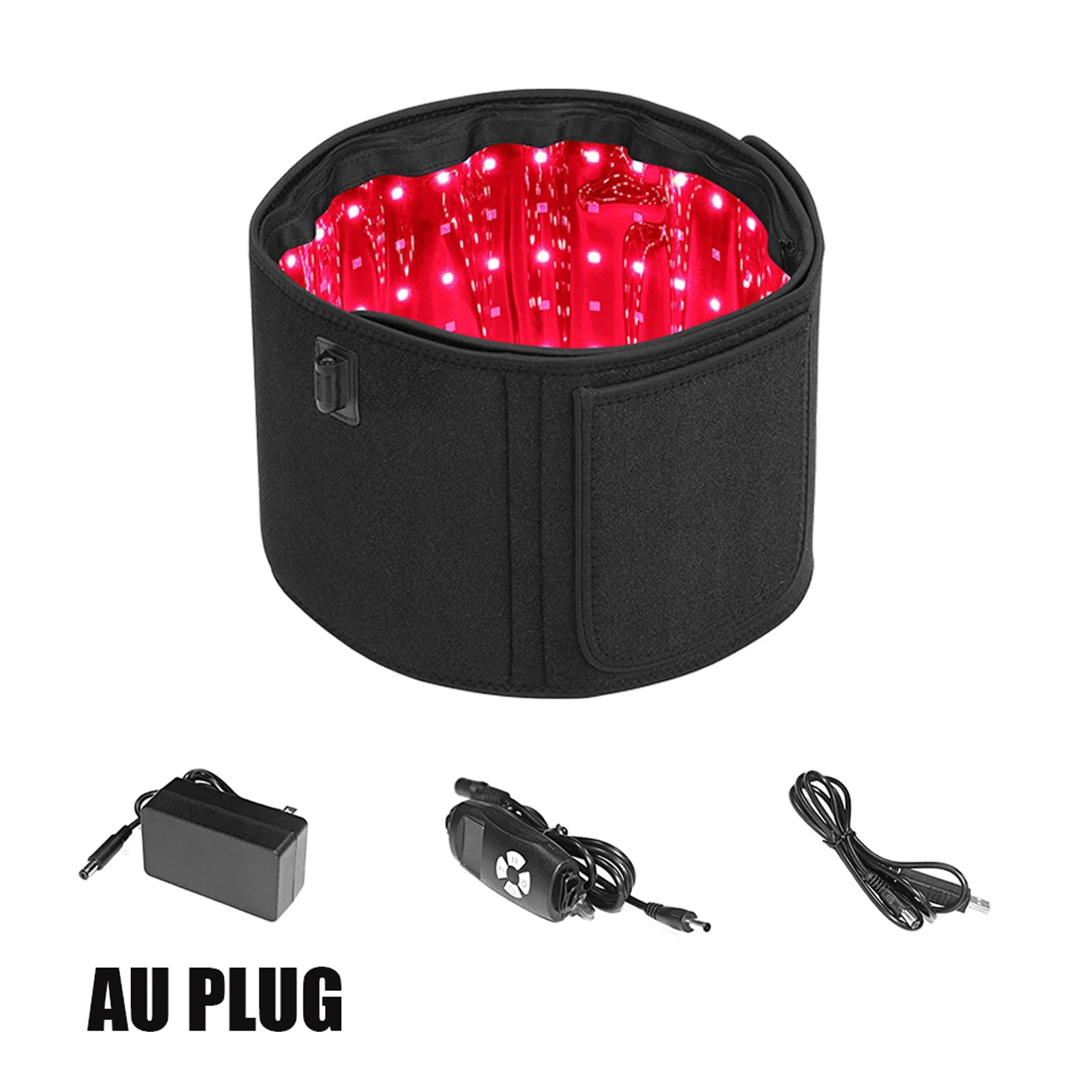 Red & Infrared Light Therapy Belt – 850nm & 660nm LED Slimming Waist Wrap & Heat Pad for Fat Burning & Full Body Care