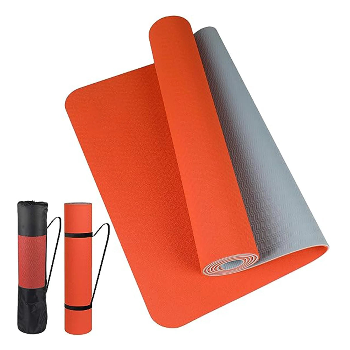 Thick Two-Color TPE Yoga Mat – Non-Slip, High-Quality Fitness Pad for Home Workouts