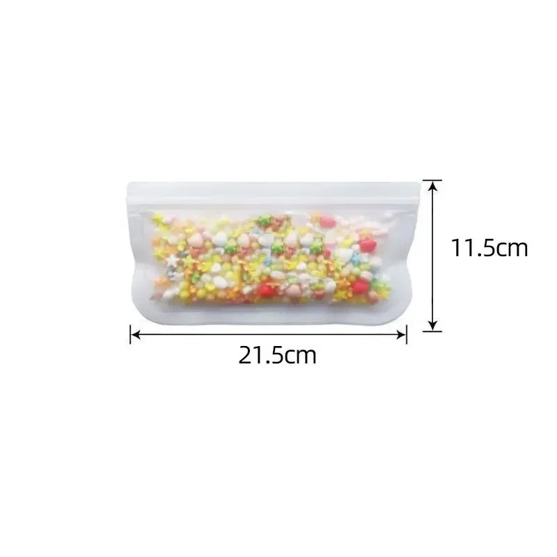 Reusable Silicone Food Storage Bags – Leakproof, Stand-Up & Zip-Seal Freshness