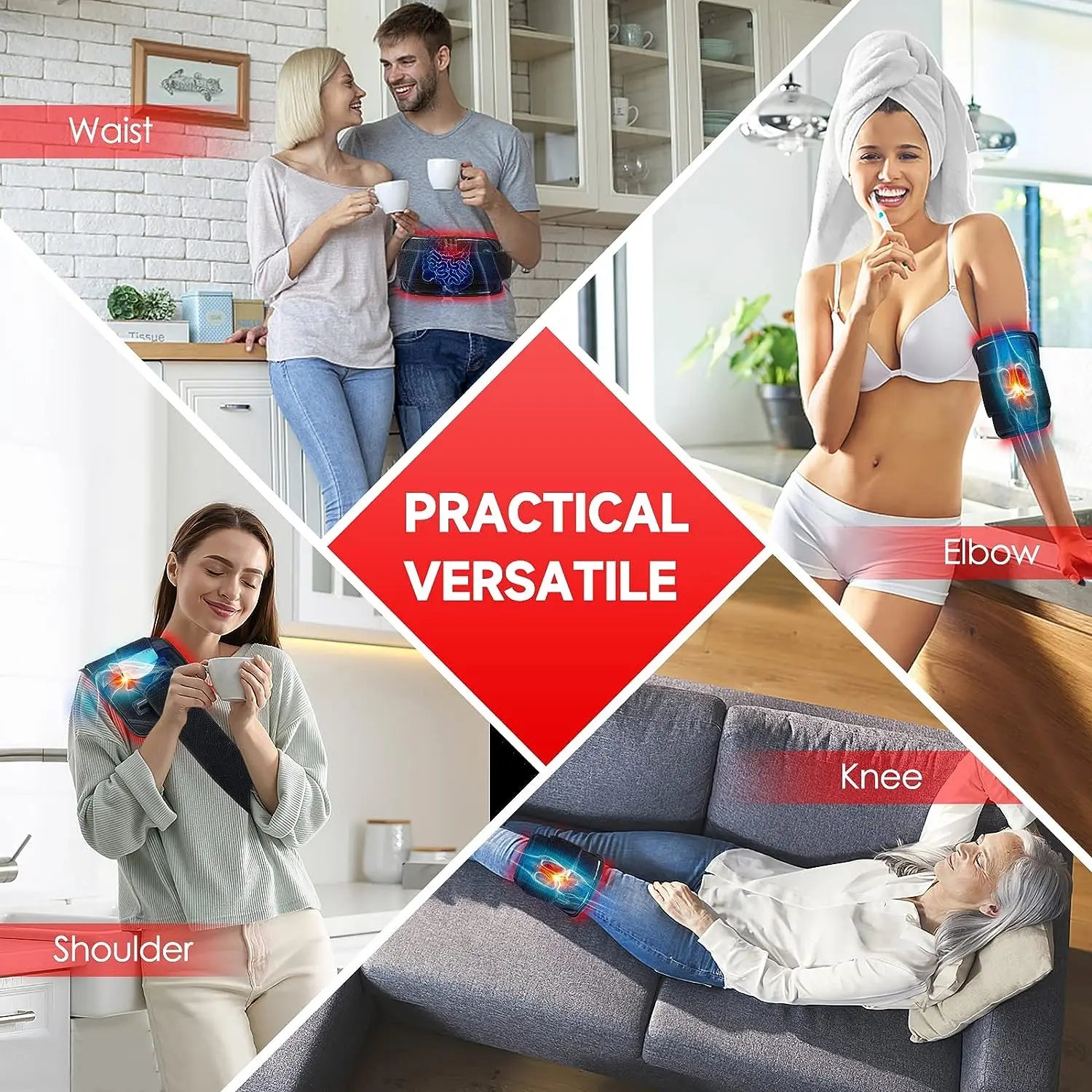 60 LEDs Red & Infrared Light Therapy Belt – 850nm & 660nm Fat Burning Slimming Machine, Back & Full-Body Heat Pad for Waist & Body Contouring