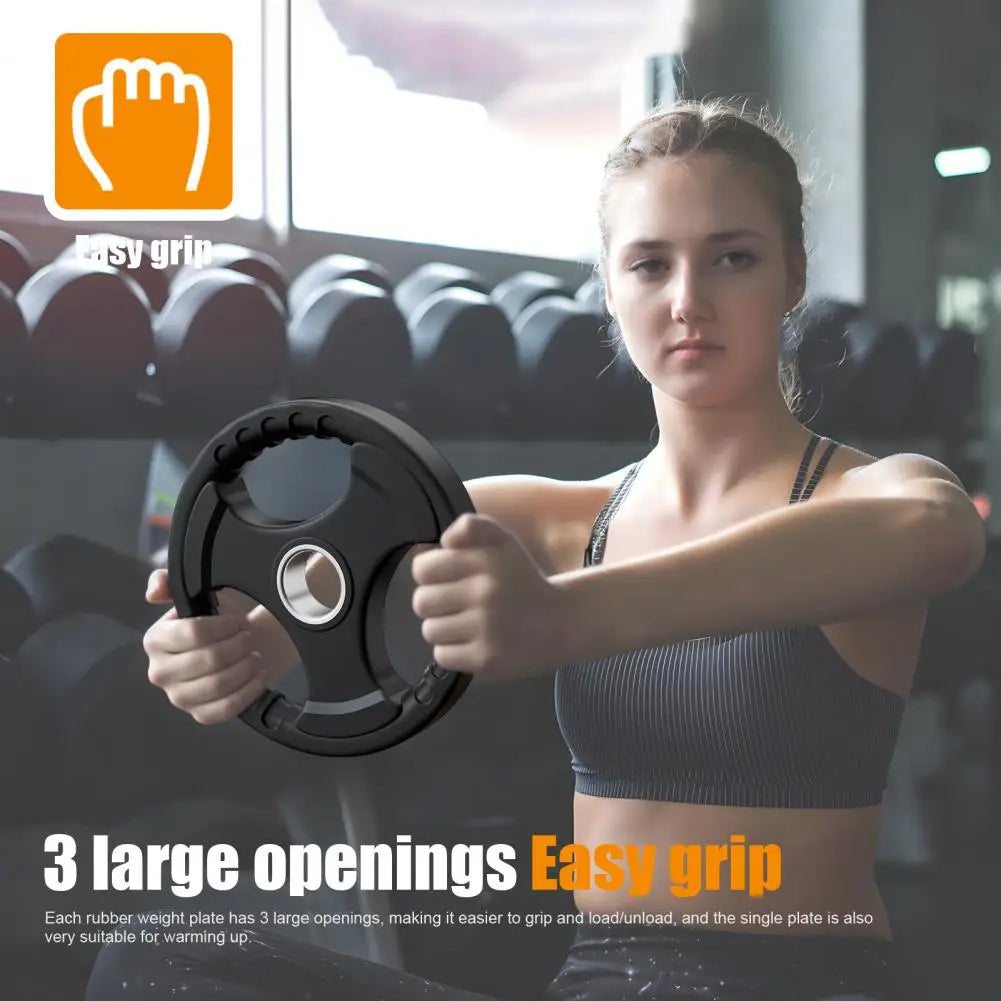 1Pcs 22 Lbs Gym Fitness Rubber-covered Barbell Disc Plates Apply To 2-inch Pole Lift Training Equipment Weight Exercise Fitness